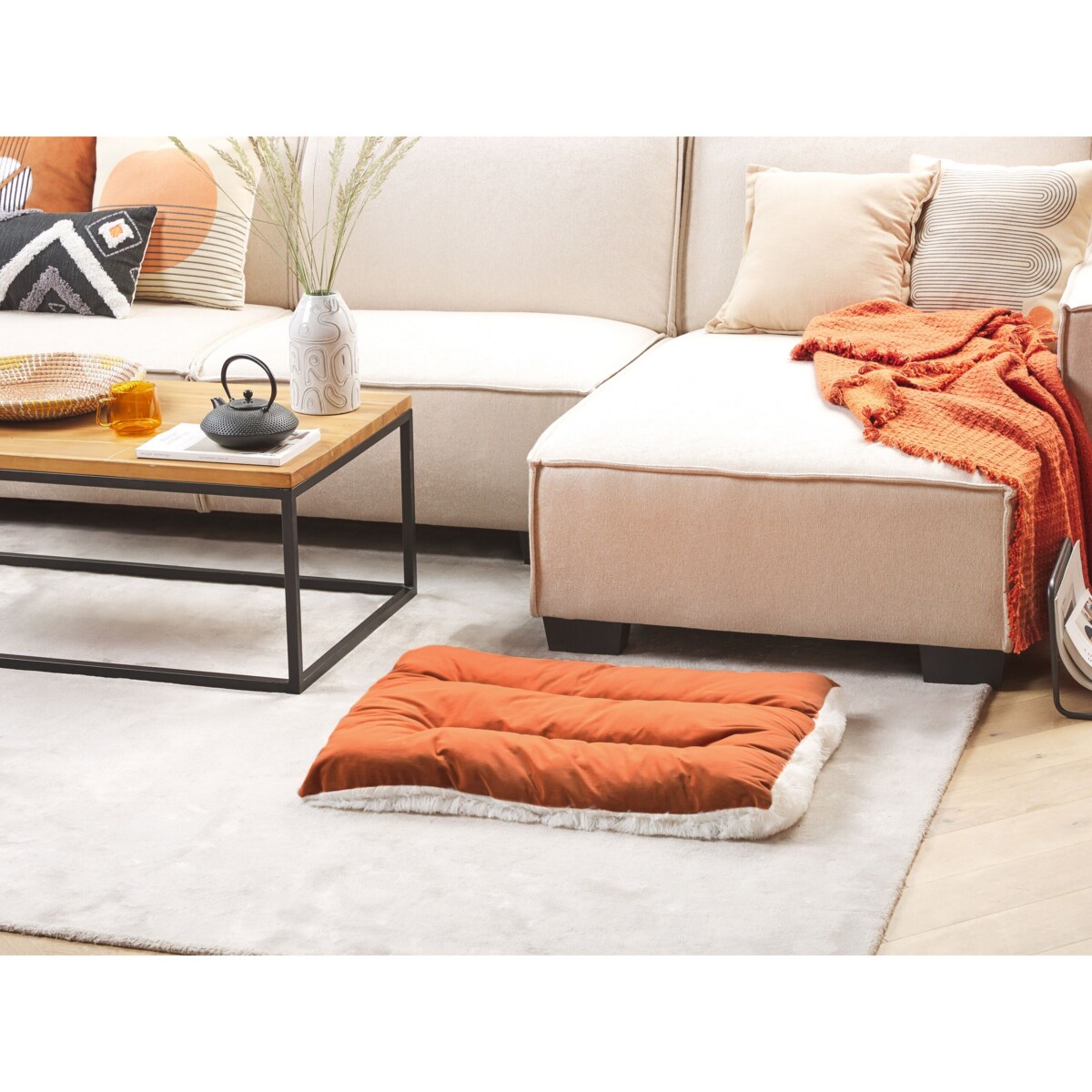 Legowisko 70 x 55 cm pomarańczowe ERGANI