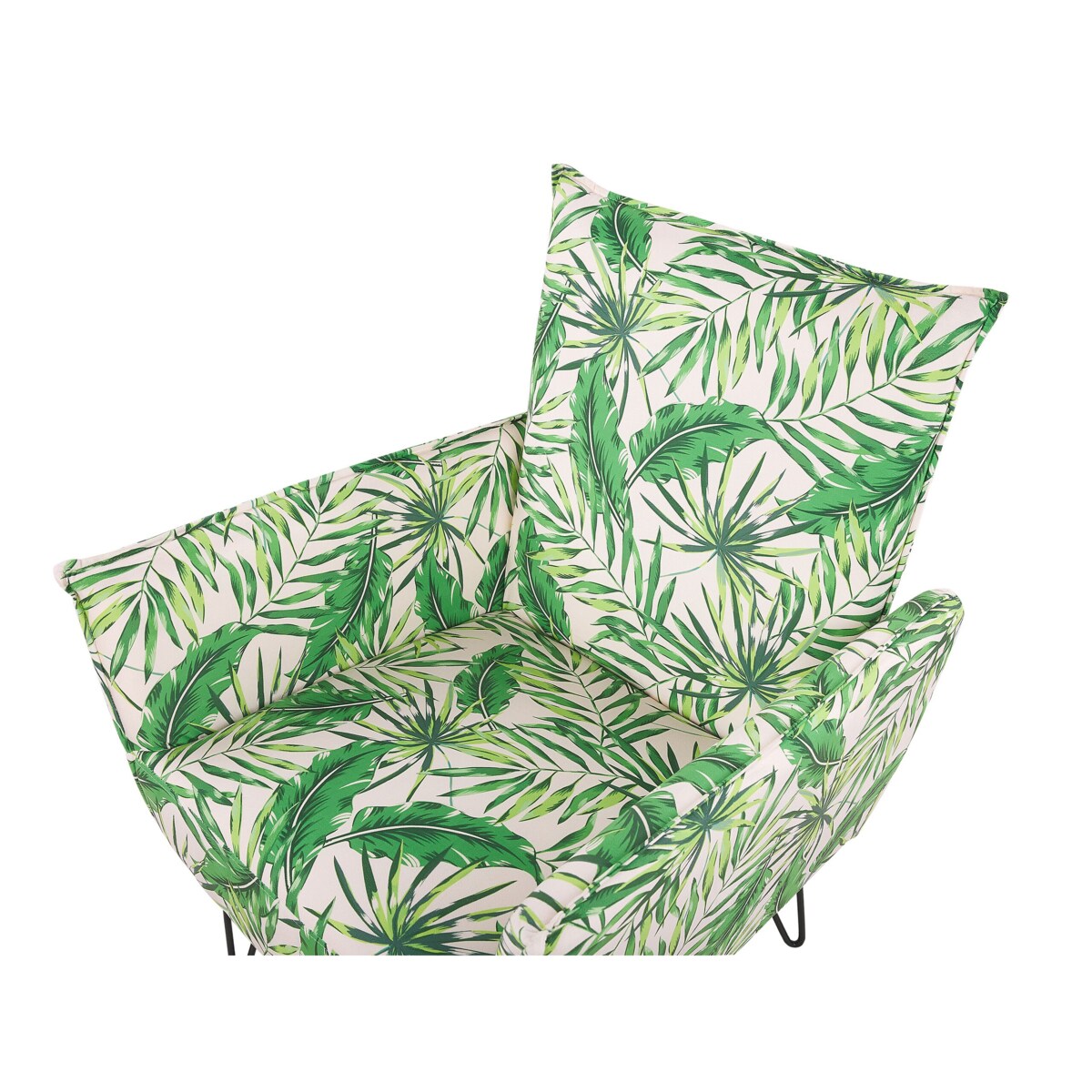 Fotel w liście biało-zielony RIBE