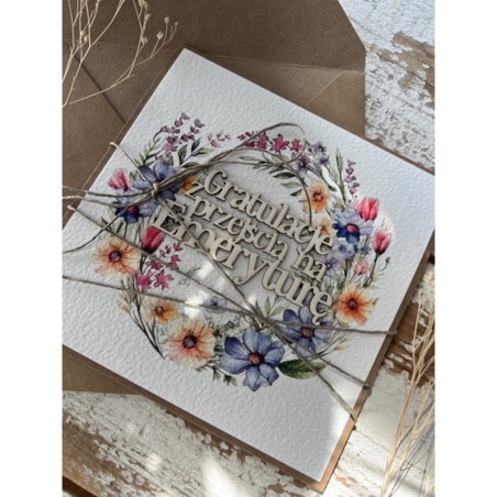 Podziękowanie za współpracę - Kartka ręcznie robiona z okazji przejścia na emeryturę