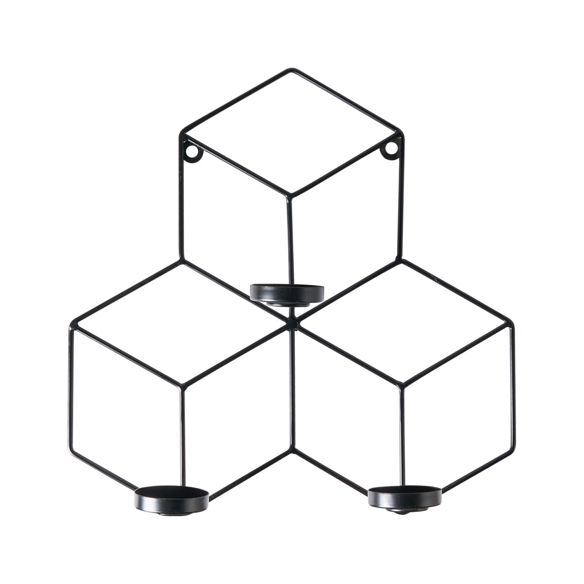 Świecznik wiszący TAROUCA Metal 31 cm Czarny