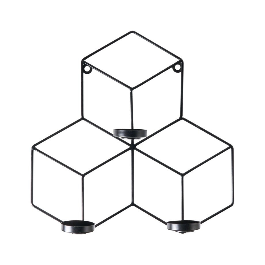 Świecznik wiszący TAROUCA Metal 31 cm Czarny