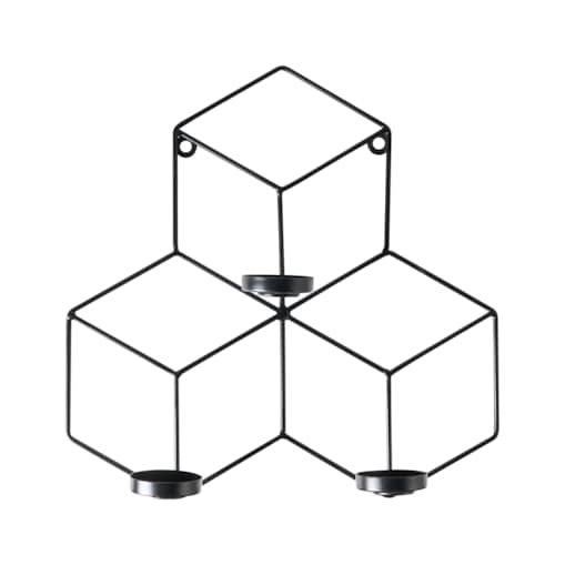 Świecznik wiszący TAROUCA Metal 31 cm Czarny