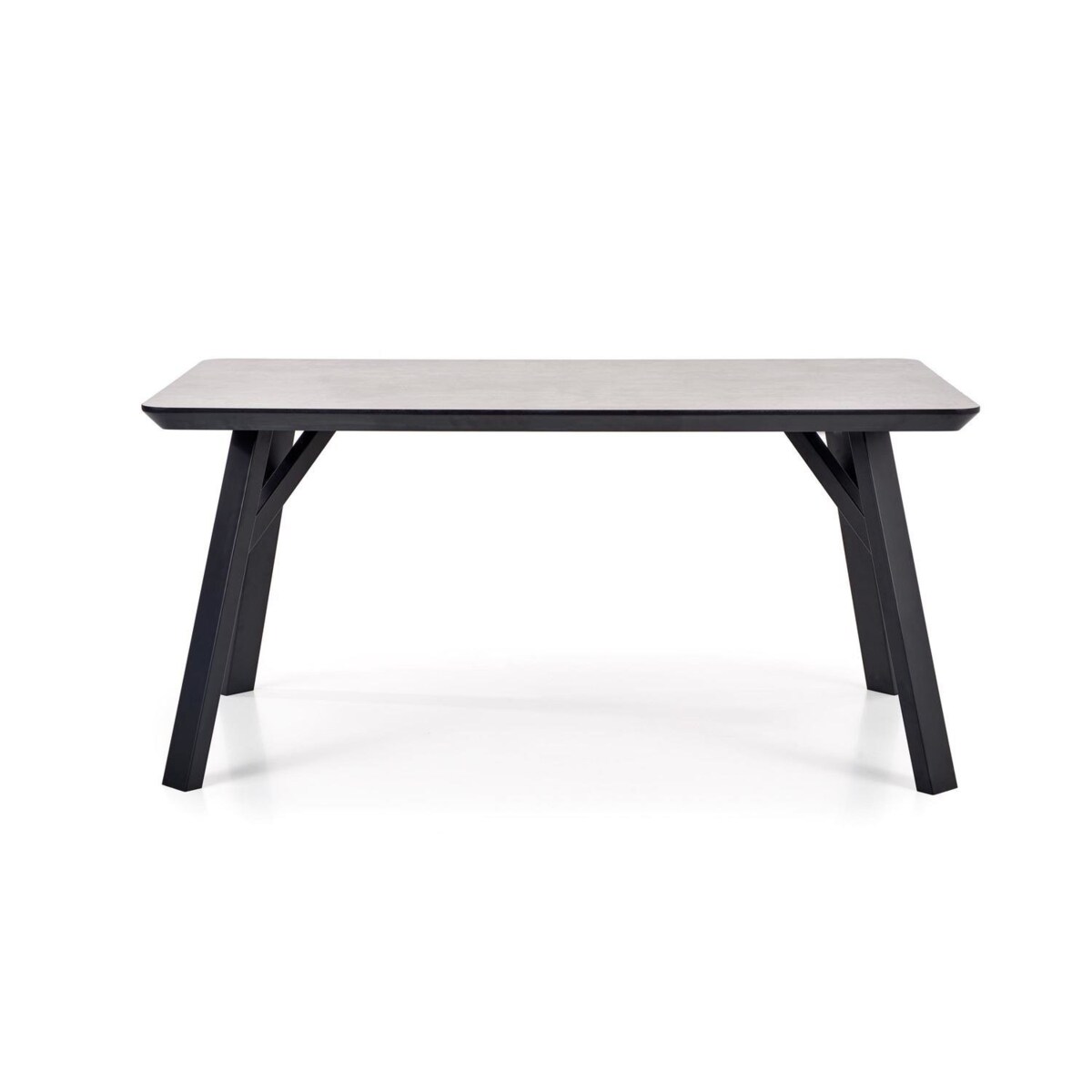 STÓŁ JADALNIANY Faxil JASNY BETON czarne nogi DLA 6 OSÓB
