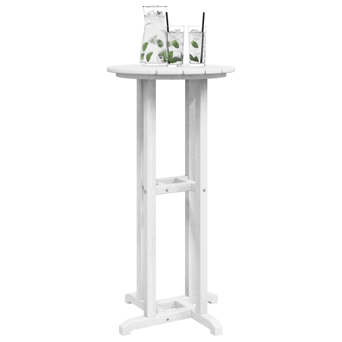 vidaXL Stół Barowy Biały 55x55x107 cm HDPE