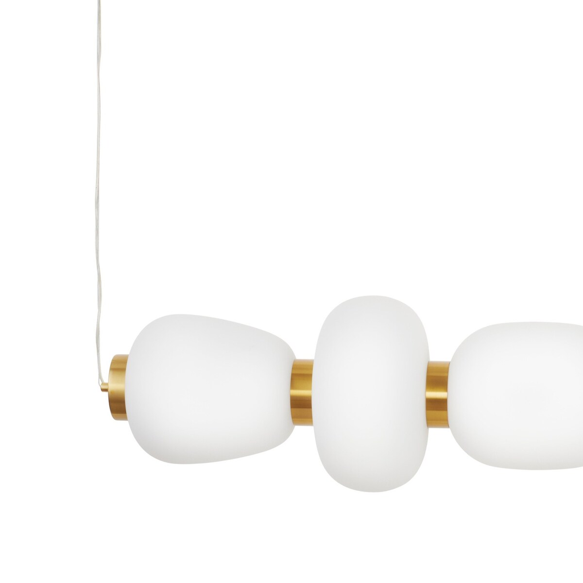 Lampa wisząca BRILLA-6 LED biało-złota 125 cm