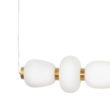 Lampa wisząca BRILLA-6 LED biało-złota 125 cm