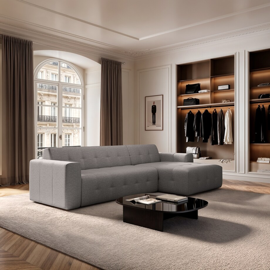 Sofa narożna prawa Tuil XL szara