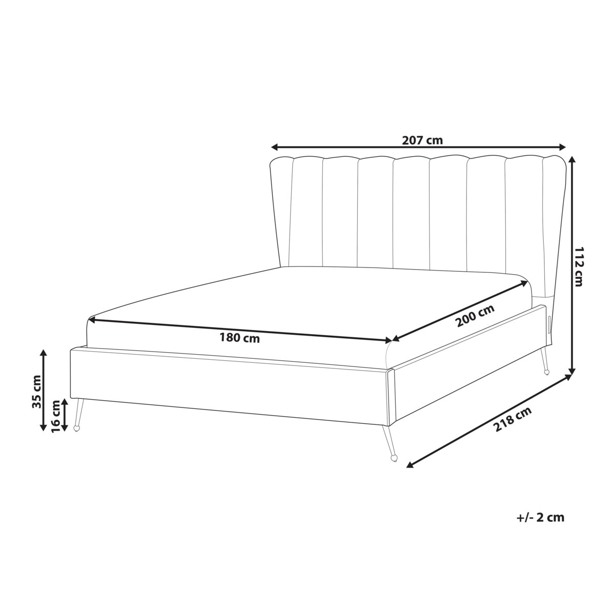 Łóżko welurowe 180 x 200 cm z portem USB beżowe MIRIBEL