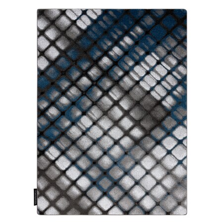 Dywan INTERO REFLEX 3D Kratka niebieski 80x150 cm