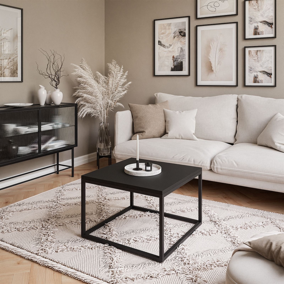 Stolik kawowy YOSHI 60 cm czarny mat