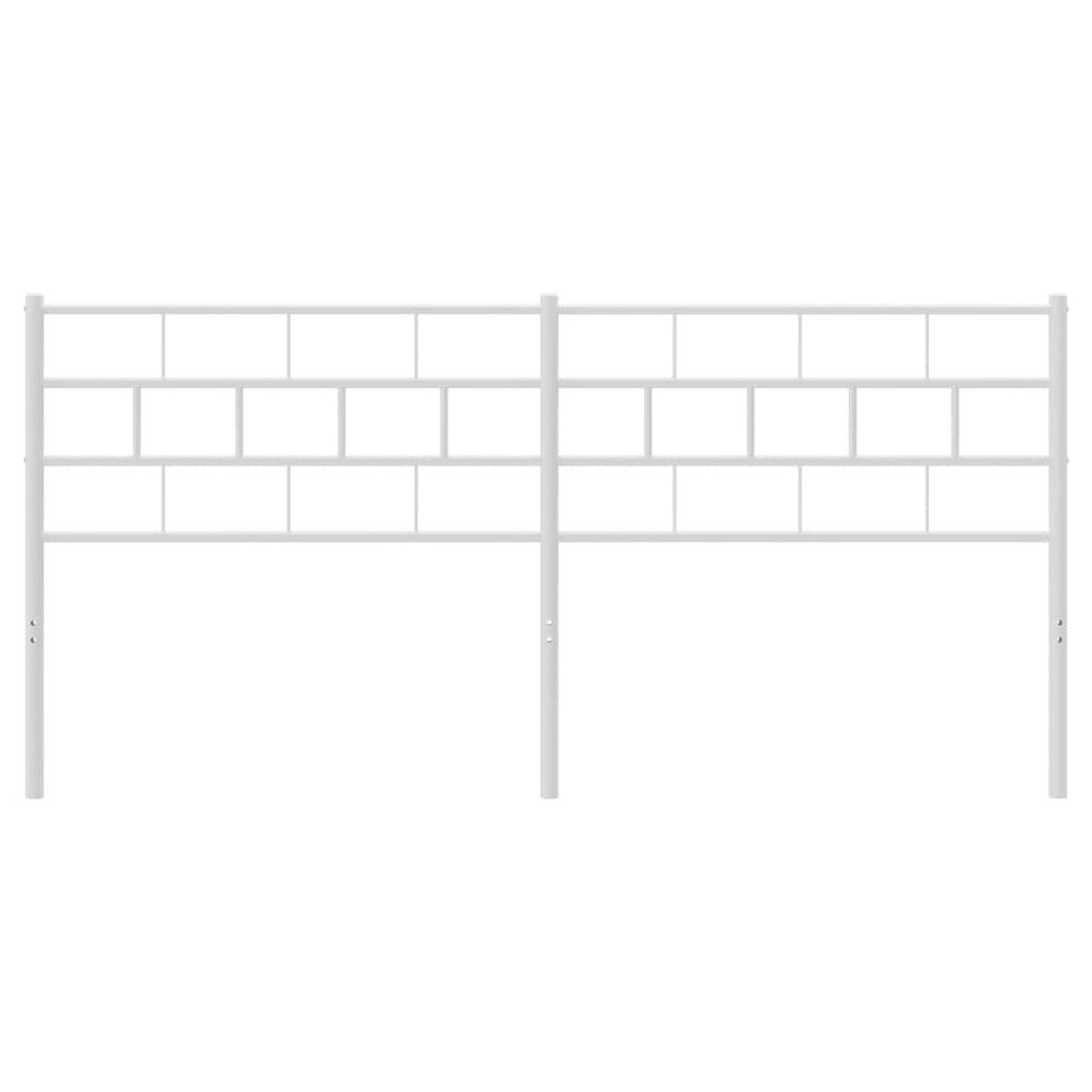 vidaXL Metalowe wezgłowie, białe, 200 cm