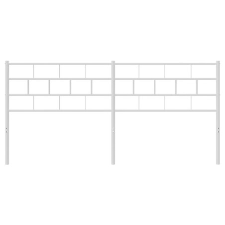 vidaXL Metalowe wezgłowie, białe, 200 cm
