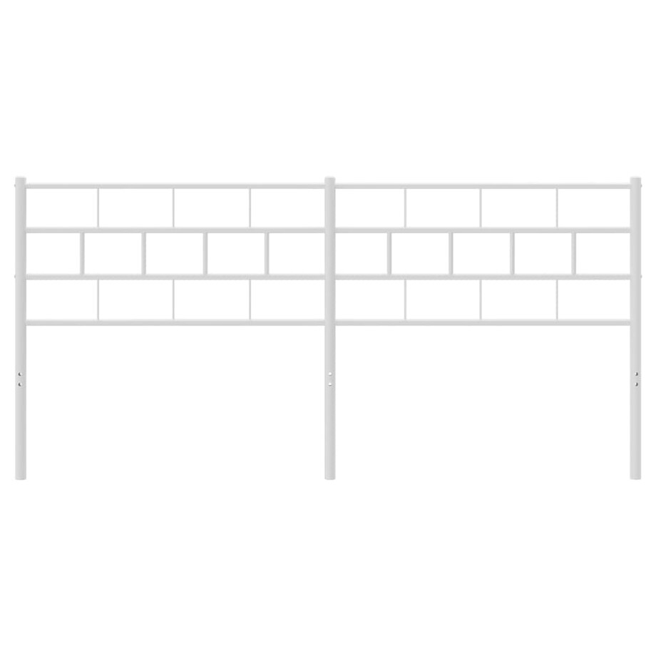 vidaXL Metalowe wezgłowie, białe, 200 cm