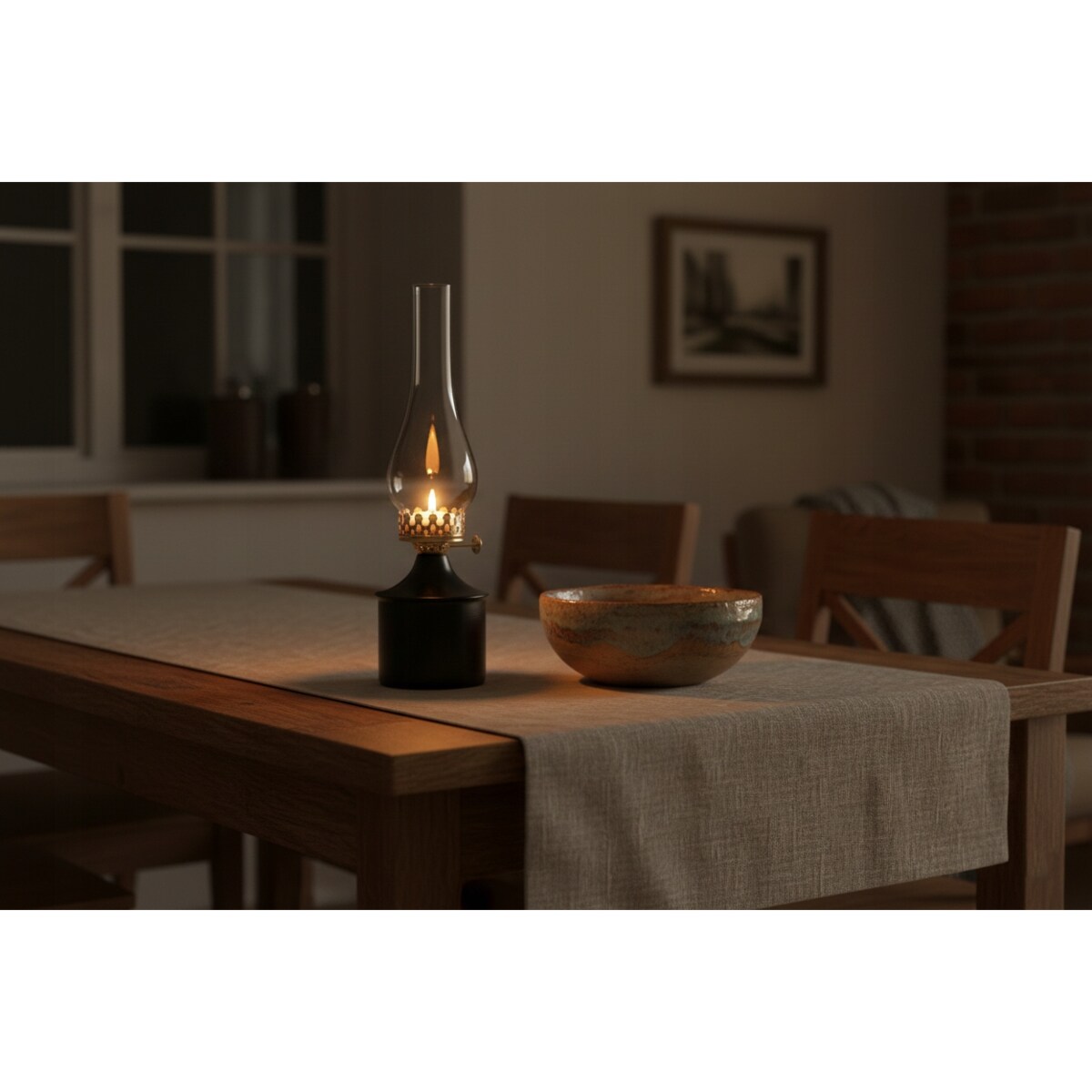 ŚWIECZNIK TEALIGHT LAMPA NAFTOWA METALOWA DEKORACJA OZDOBA LOFT CZARNA