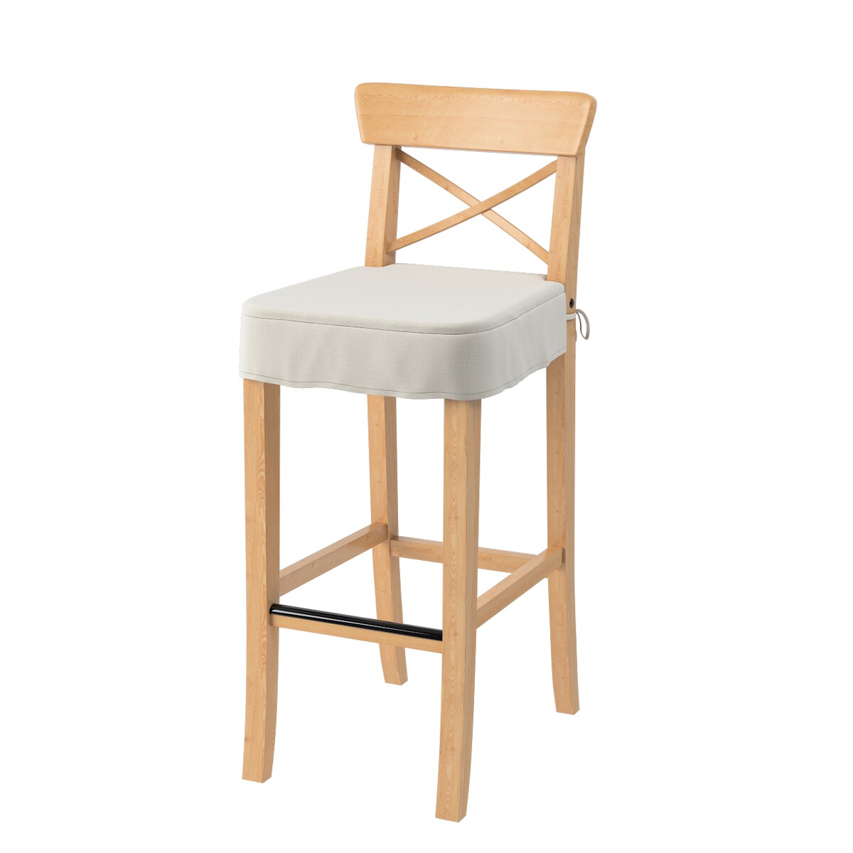 Siedzisko na krzesło barowe Ingolf, jasno szary welwet, krzesło barowe Ingolf, Ingrid