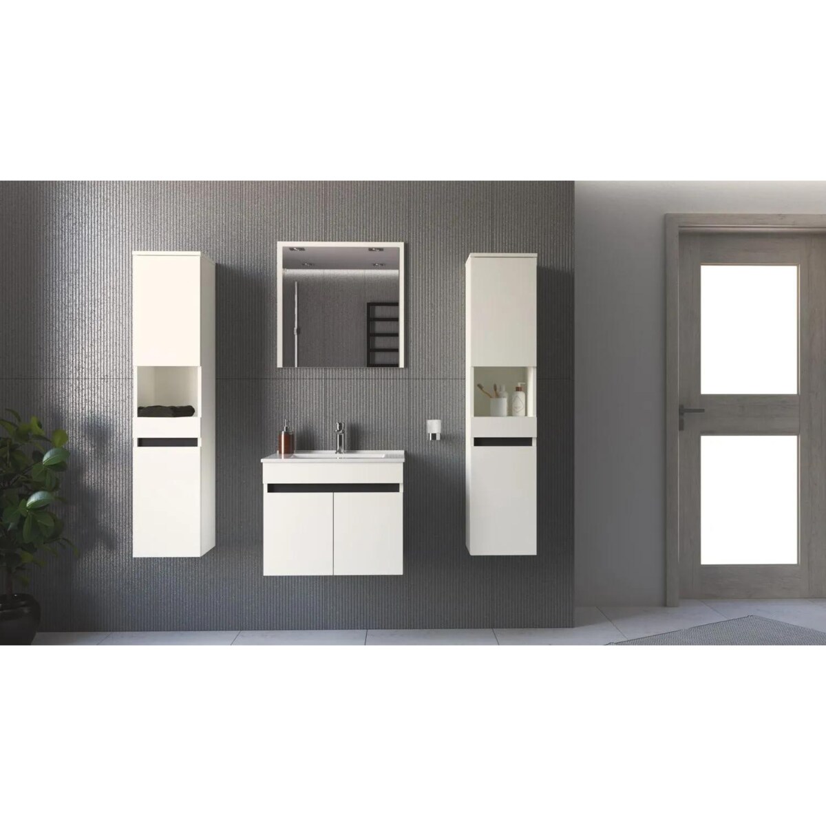 Lustro łazienkowe FIGARO 60cm białe