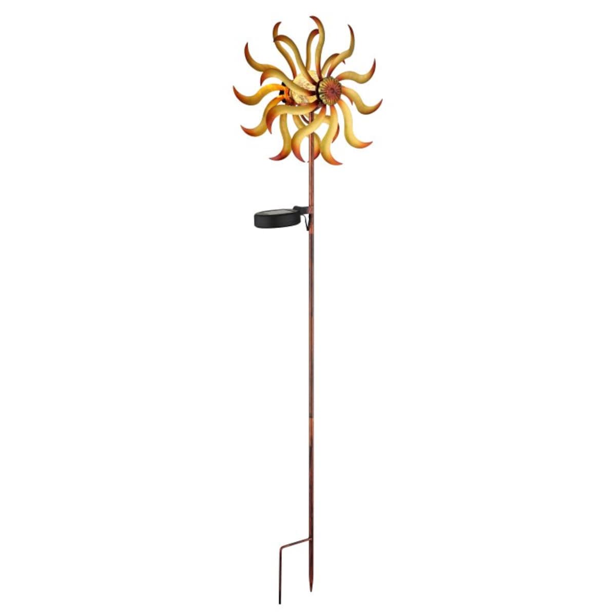 Lampa solarna dogruntowa LED Globo SOLAR 36573 Koło wiatrowe 92 cm IP44 złota 3000K do ogrodu