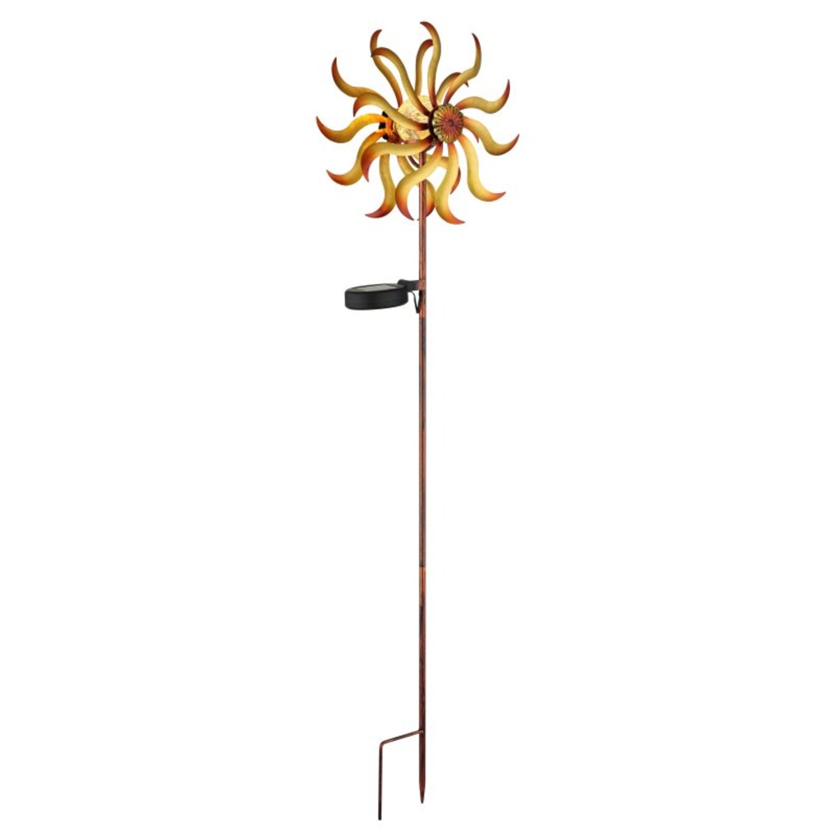 Lampa solarna dogruntowa LED Globo SOLAR 36573 Koło wiatrowe 92 cm IP44 złota 3000K do ogrodu