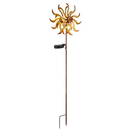 Lampa solarna dogruntowa LED Globo SOLAR 36573 Koło wiatrowe 92 cm IP44 złota 3000K do ogrodu
