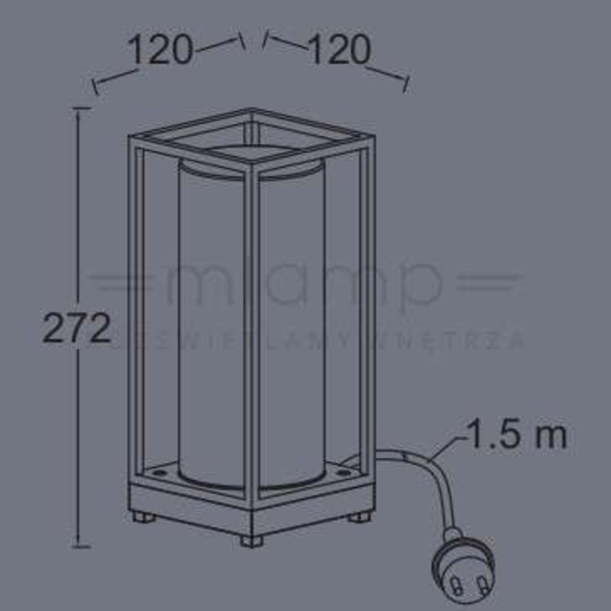 Stołowa LAMPA zewnętrzna FLAIR 6588801012 Lutec ogrodowa OPRAWA metalowa klatka outdoor IP44 czarna przezroczysta