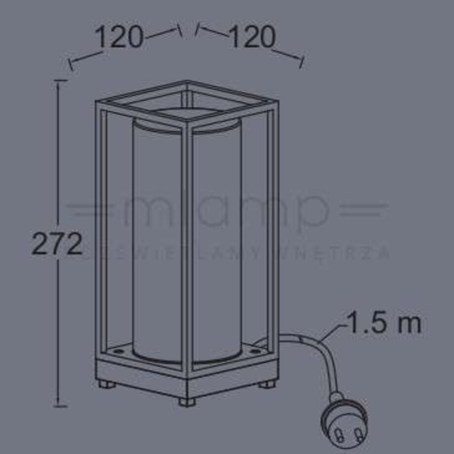 Stołowa LAMPA zewnętrzna FLAIR 6588801012 Lutec ogrodowa OPRAWA metalowa klatka outdoor IP44 czarna przezroczysta