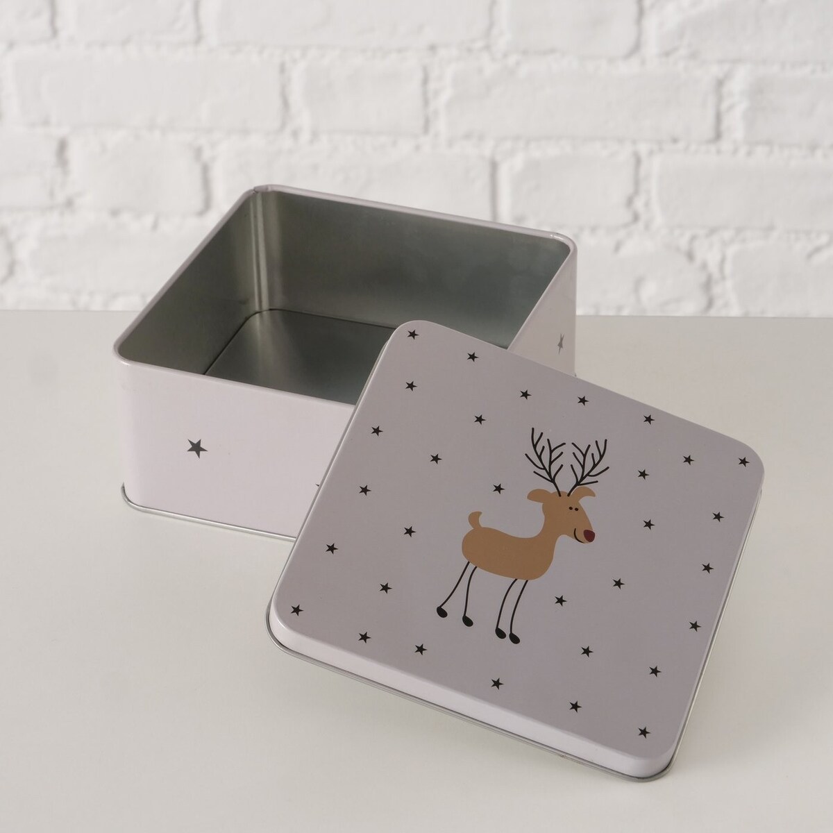 Puszka metalowa 2 szt. na ciasteczka PISZKOTKI 2000 ml