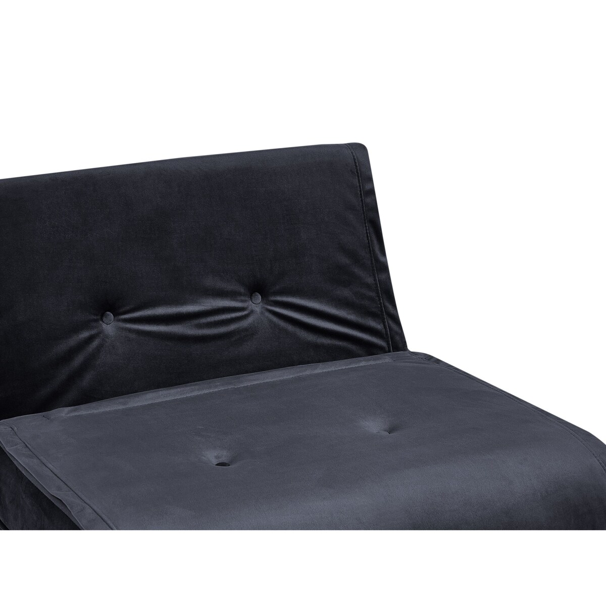 Sofa rozkładana VESTFOLD Welur Czarny dla 2 osób