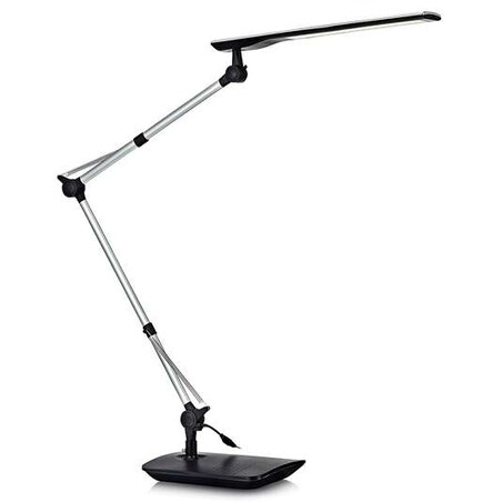 Stojąca LAMPA stołowa STUDY 105683 Markslojd biurkowa LAMPKA gabinetowa LED 5W 3000K regulowana czarna srebrna
