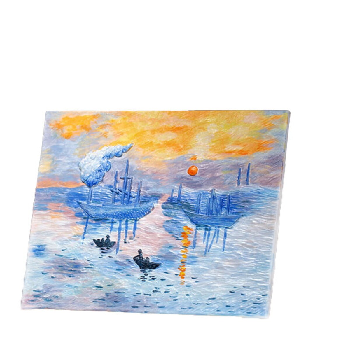 Malowanie 3D - Płaskorzeźba Łodzie na morzu