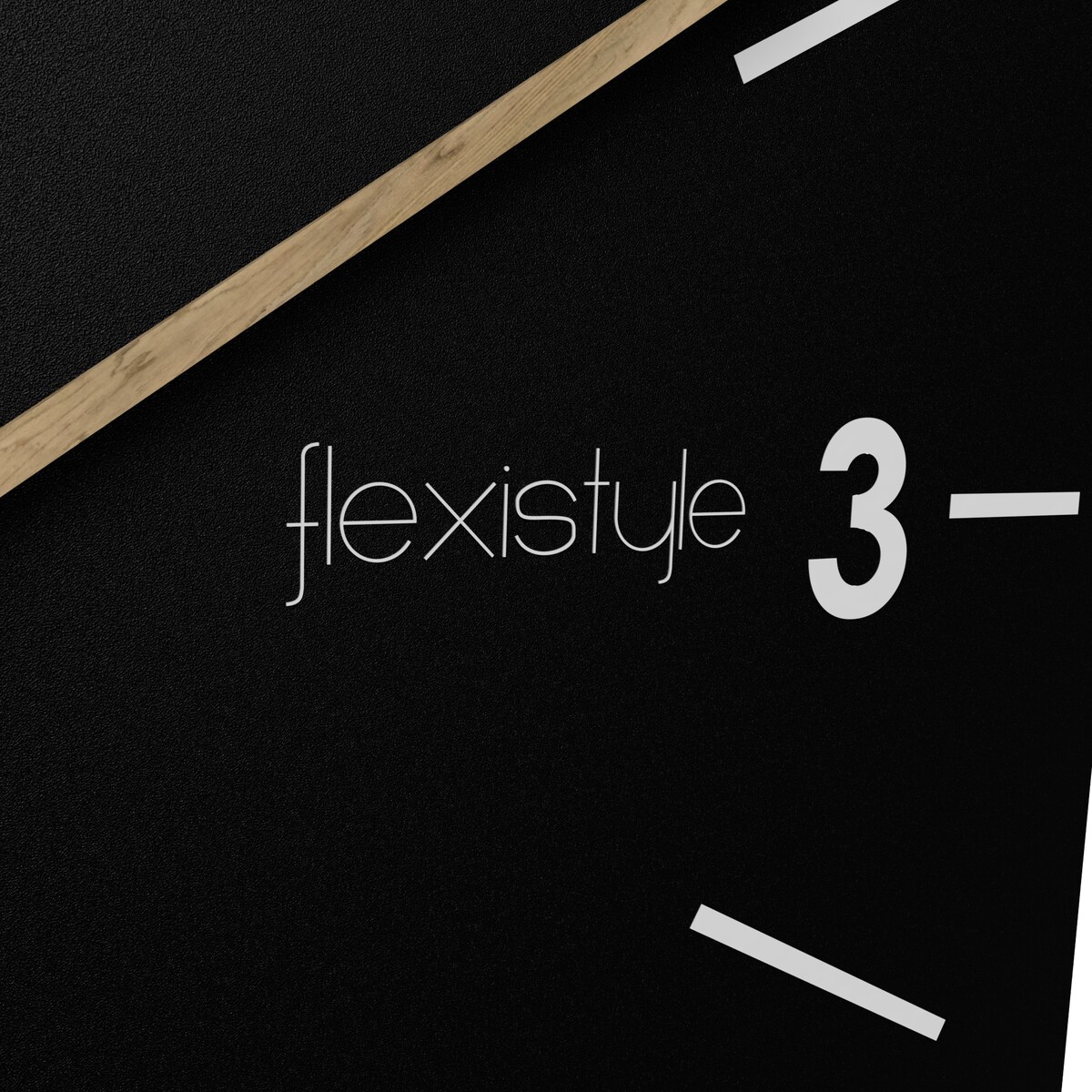 Kwadratowy zegar ścienny Scandic 30cm czarny