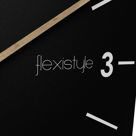 Kwadratowy zegar ścienny Scandic 30cm czarny