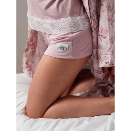 Piżama Damska Z Koronką Brudny Róż S/M