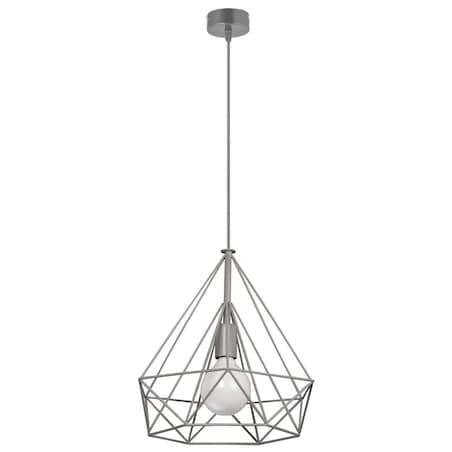 Druciana LAMPA wisząca VEN W-CORF/D GR industrialna OPRAWA metalowy ZWIS klatka loft szara