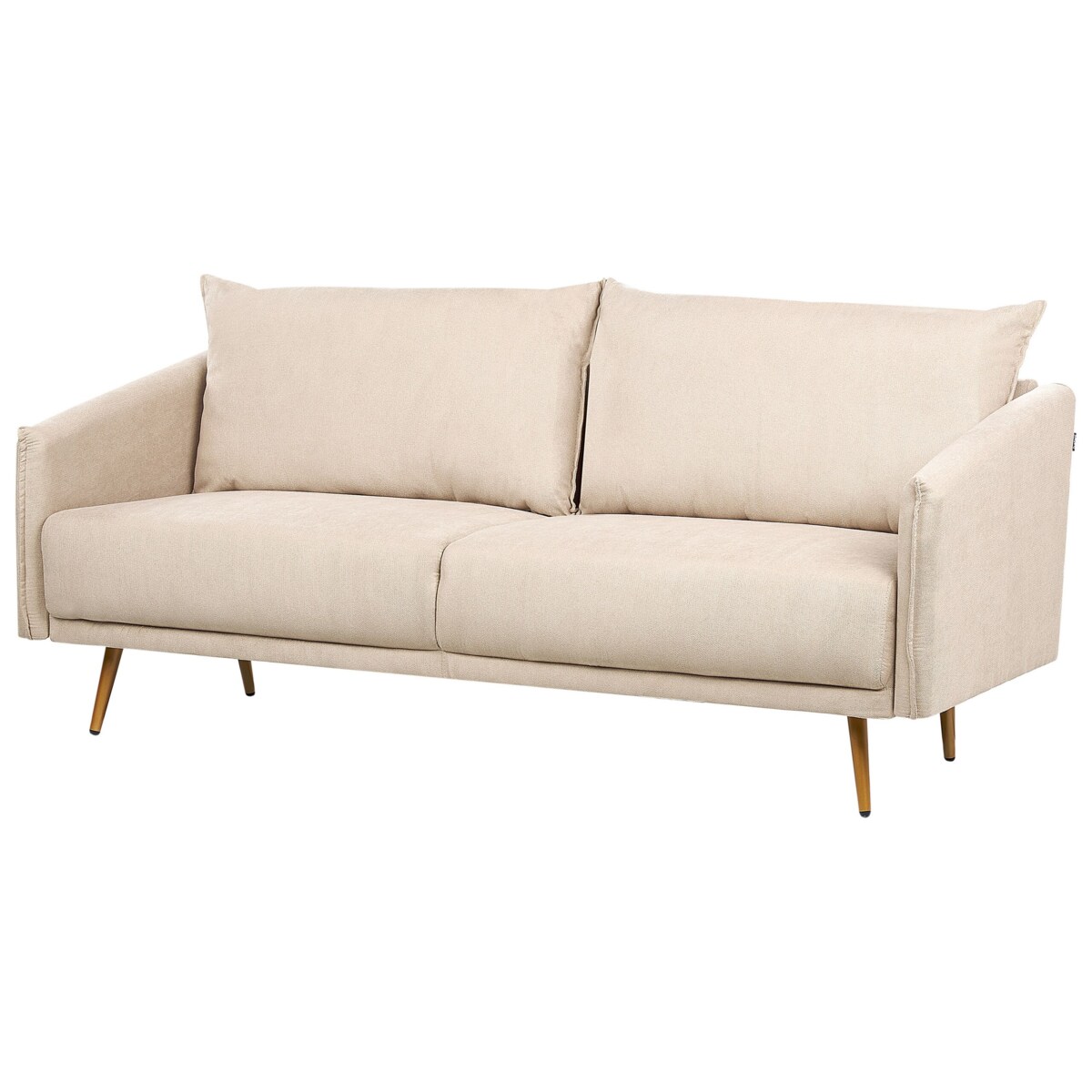 Sofa 3-osobowa welurowa beżowa MAURA