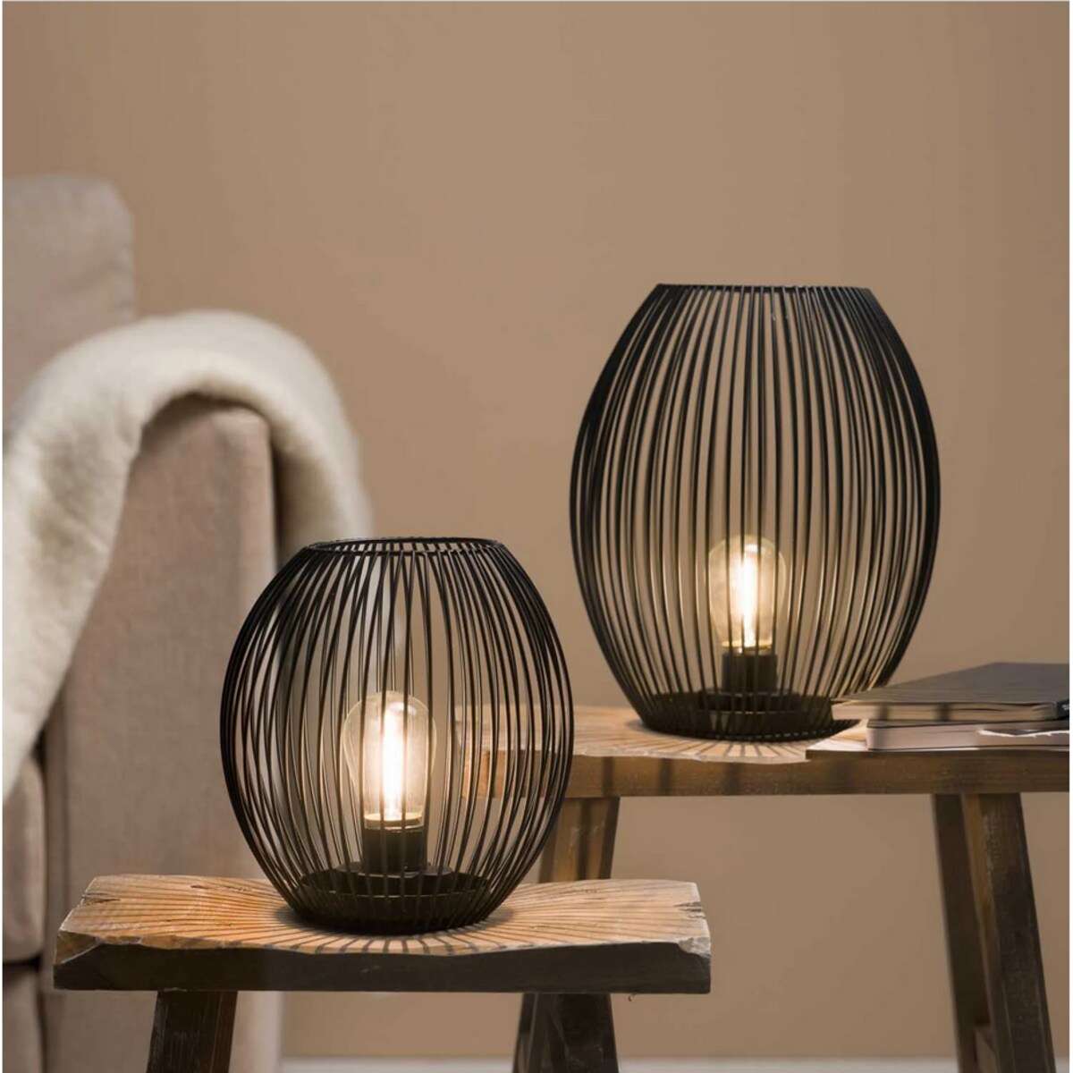 Latarnia LED czarna 24cm CASOLARE