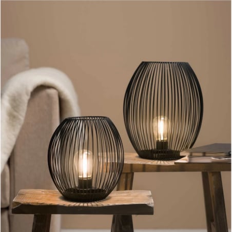 Latarnia LED czarna 24cm CASOLARE