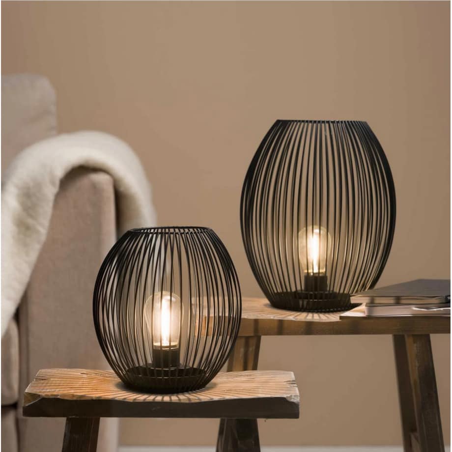 Latarnia LED czarna 24cm CASOLARE