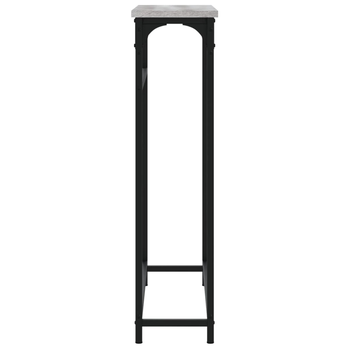 vidaXL Stolik konsolowy, szary dąb sonoma, 75x19,5x75 cm