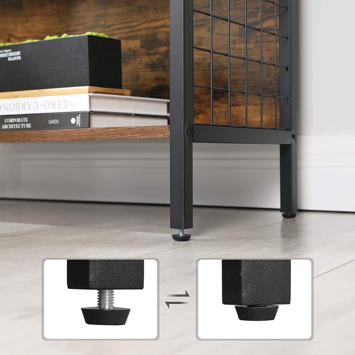 Regał Półka Na Książki 74X30X155 Cm Rustykalny Brąz, Czarny