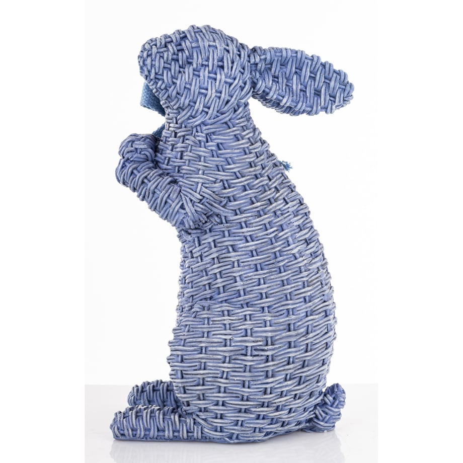 Dekoracja - figurka królika 27x11,5x15,5 cm AFICO niebieski
