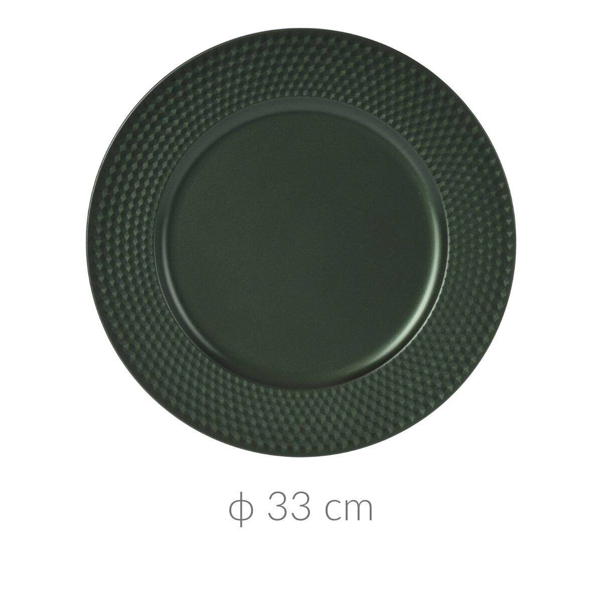 Podstawka dekoracyjna pod talerz, Ø 33 cm, zielony