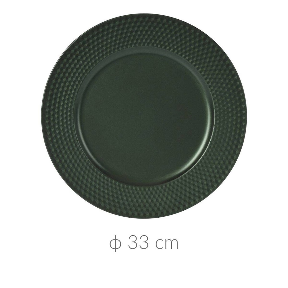 Podstawka dekoracyjna pod talerz, Ø 33 cm, zielony