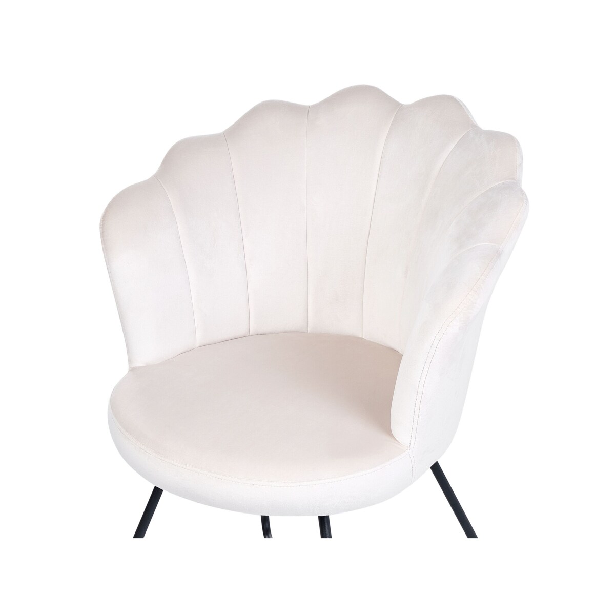 Fotel welurowy beżowy LOVELOCK