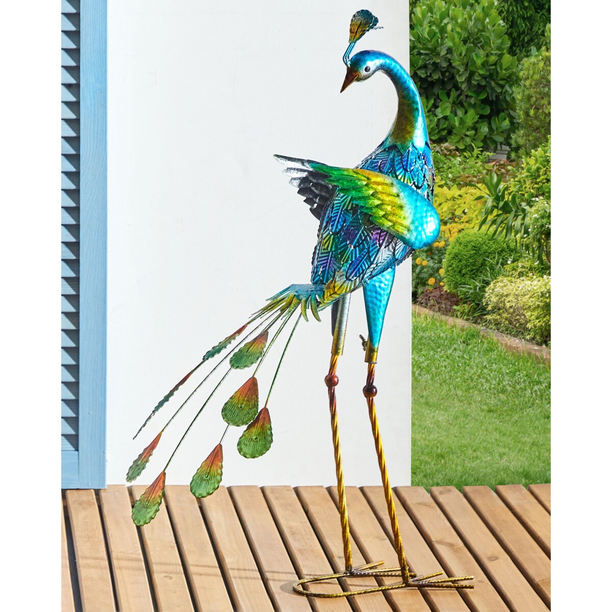 Rzeźba ogrodowa PEACOCK Niebieski