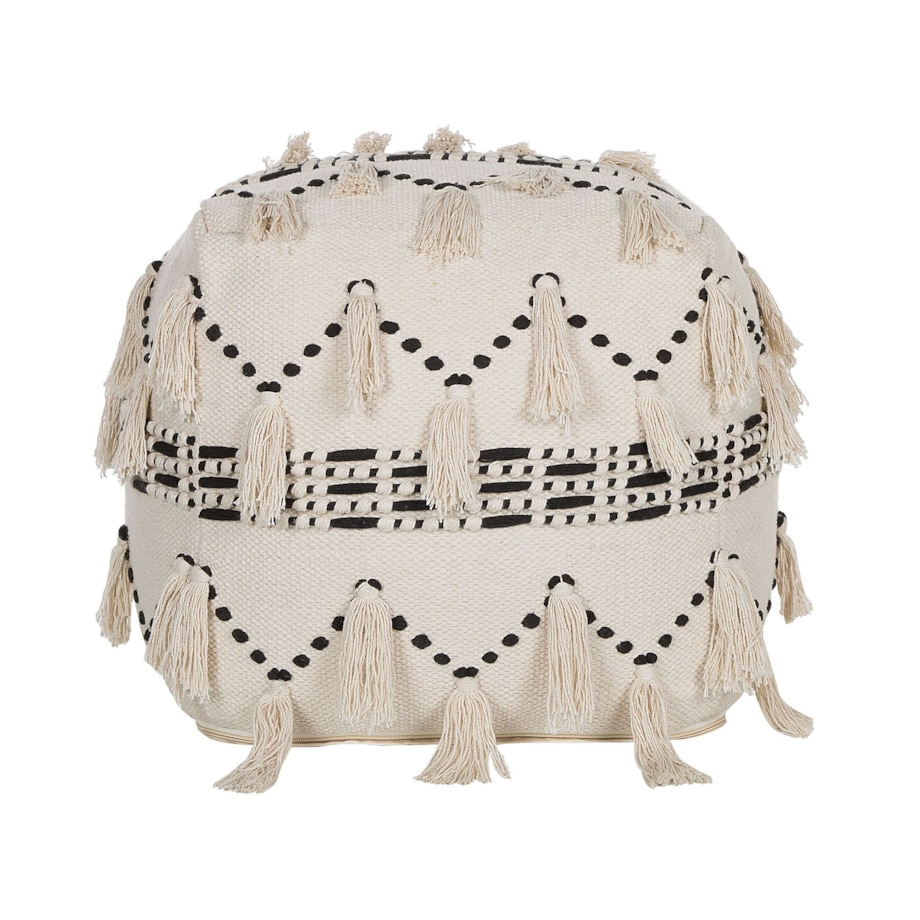 Puf 50 x 50 x 50 cm beżowy THONDI