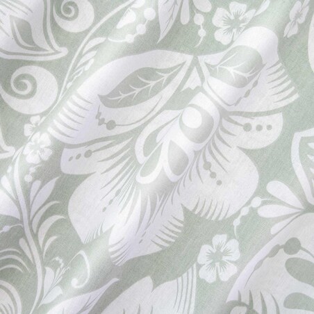 Pościel bawełniana 200x220 Cottonlove Exclusive Calina niebieska i białe kwiaty