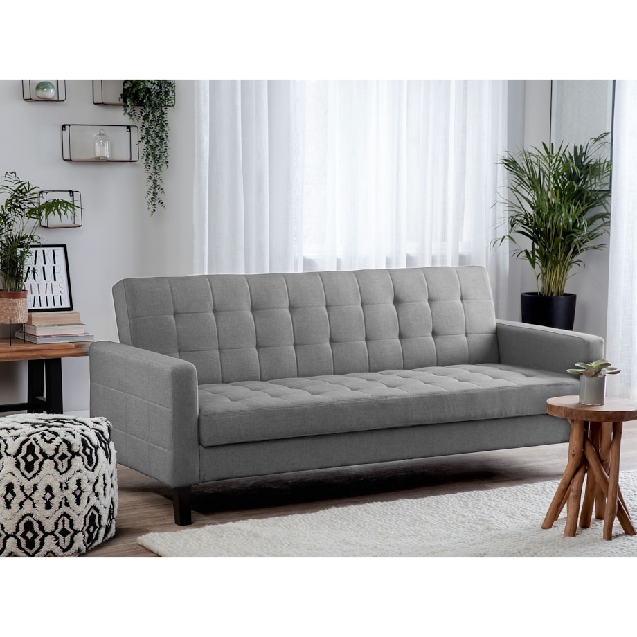Sofa rozkładana dla 3 osób VEHKOO Jasnoszary