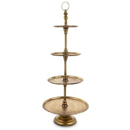 Patera 4-poziomowa, 100x40x40 cm złota