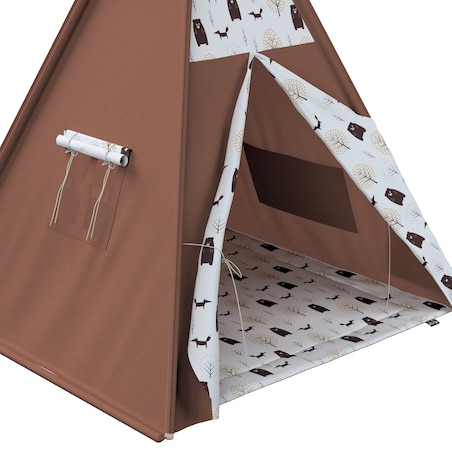 Tipi, ecru-brązowy, 110 x 110 x 155 cm, Magic Collection