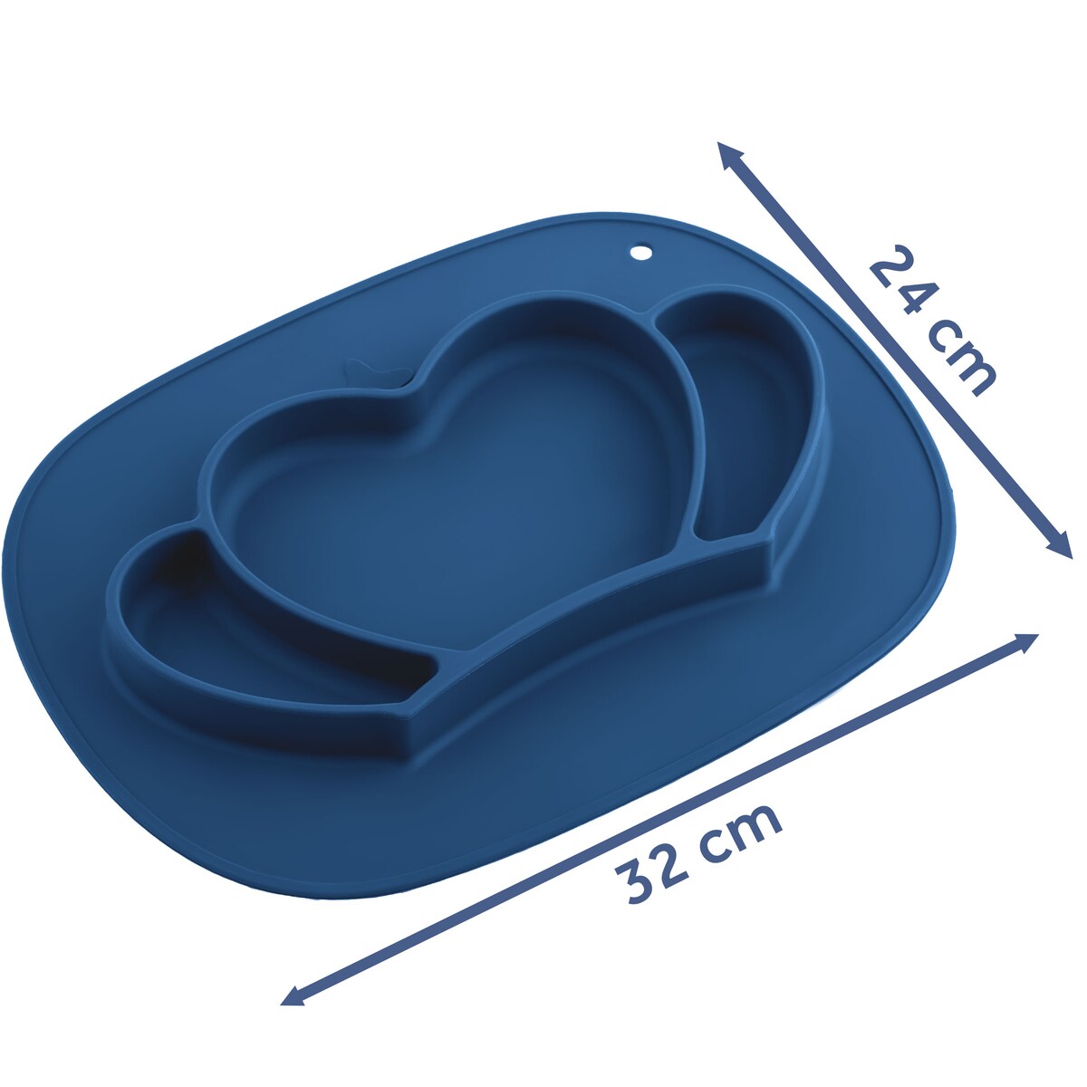 Talerzyk dla dziecka silikonowy do karmienia Korona niebieski Ricokids